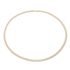 Thumbnail Image 0 of Italia D'Oro Pave Curb Link Necklace 14K Yellow Gold 22" 4.95mm