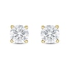 Thumbnail Image 1 of Lab-Created Diamond Solitaire Stud Earrings 1 ct tw Round 14K Yellow Gold (SI2/F)