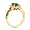 Thumbnail Image 2 of Previously Owned Le Vian Natural Emerald Ring 3/4 ct tw Diamonds 14K Honey Gold