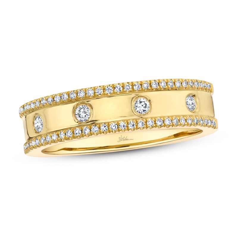 Shy Creation Bezel-set Diamond Bangle 1/3 ct tw 14K Yellow Gold