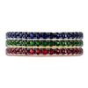 Thumbnail Image 3 of LALI Jewels Natural Emerald, Ruby & Blue Sapphire 3-Piece Ring 14K Tri-Tone Gold