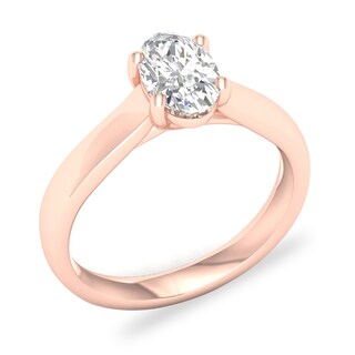 18kt rose gold Serti Inversé diamond ring