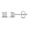 Thumbnail Image 0 of Certified Diamond Solitaire Earrings 1/2 ct tw Princess 14K White Gold (I1/I)