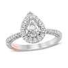 Thumbnail Image 0 of Pnina Tornai Ocean of Love Diamond Engagement Ring 1-3/8 ct tw Pear-shaped/Round 14K White Gold