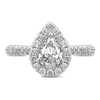 Thumbnail Image 2 of Pnina Tornai Ocean of Love Diamond Engagement Ring 1-3/8 ct tw Pear-shaped/Round 14K White Gold