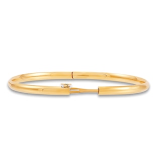 14k Yellow Gold Bangle Bracelet w/Screw Lock