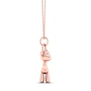 Thumbnail Image 3 of Diamond Giraffe Necklace 1/20 ct tw Sterling Silver 14K Rose Gold Plated