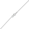 Thumbnail Image 4 of Marquise-Cut Natural Aquamarine & Diamond Cross Pendant Necklace 1/15 ct tw 14K White Gold