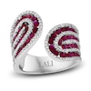 Thumbnail Image 1 of LALI Jewels Natural Ruby & Diamond Ring 1/2 ct tw 14K White Gold