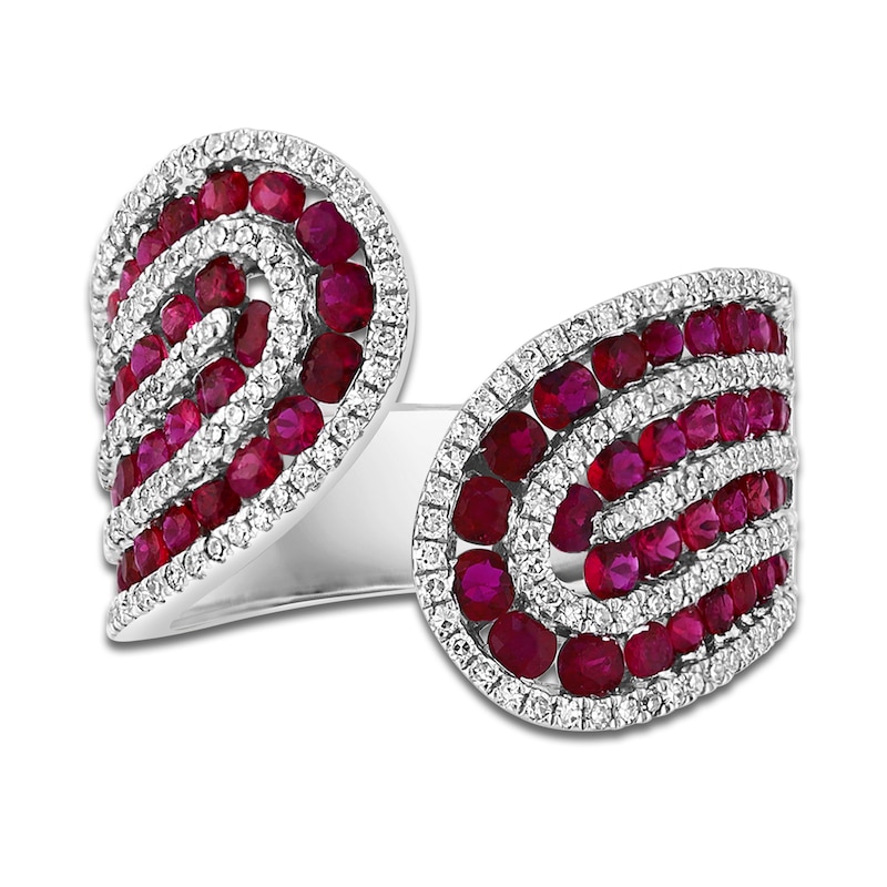 Main Image 2 of LALI Jewels Natural Ruby & Diamond Ring 1/2 ct tw 14K White Gold