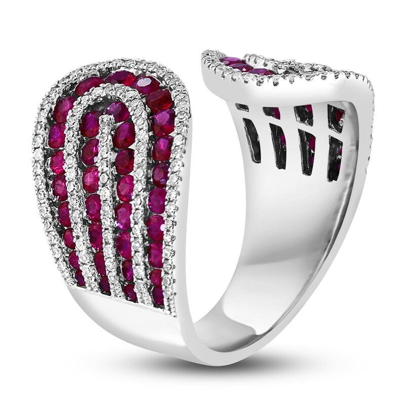 Main Image 3 of LALI Jewels Natural Ruby & Diamond Ring 1/2 ct tw 14K White Gold