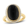 Thumbnail Image 1 of LALI Jewels Natural Onyx & Diamond Ring 1/4 ct tw 14K Yellow Gold