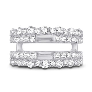 14k White Gold Plated Silver Round Lab Created Diamond Guard Ring Enhancer  Women - Tony's Restaurant in Alton, IL