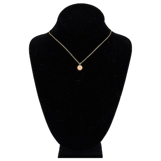 Polished Antique Coin Necklace 14K Yellow Gold 18