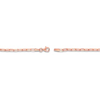 Solid Paperclip Chain Necklace 14K Rose Gold 24