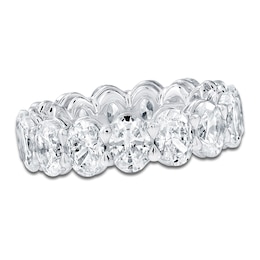 Chosen Certified Oval-Cut Diamond Eternity Band 6-3/4 to 8-1/6 ct tw Platinum