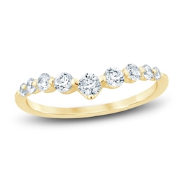 Chosen Diamond Contour Anniversary Band 1/2 ct tw Round 14K Yellow Gold