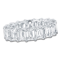 Chosen Certified Emerald-Cut Diamond Eternity Band 7-5/8 to 9-5/8 ct tw 14K White Gold