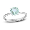 Thumbnail Image 1 of LALI Jewels Natural Aquamarine Engagement Ring 1/15 ct tw Diamonds 14K White Gold