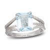 Thumbnail Image 1 of LALI Jewels Natural Aquamarine Engagement Ring 1/4 ct tw Diamonds 14K White Gold