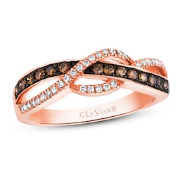 Le Vian Chocolate Diamonds 1/3 ct tw Ring 14K Strawberry Gold