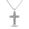 Thumbnail Image 2 of Men's Solid Cross Necklace & Bracelet Set Stainless Steel