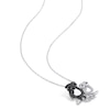 Thumbnail Image 2 of Black Diamond Owl Diamond Accents Necklace Sterling Silver 18&quot;