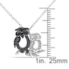 Thumbnail Image 3 of Black Diamond Owl Diamond Accents Necklace Sterling Silver 18&quot;