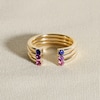 Thumbnail Image 3 of Juliette Maison Natural Amethyst Cuff Ring 10K Yellow Gold