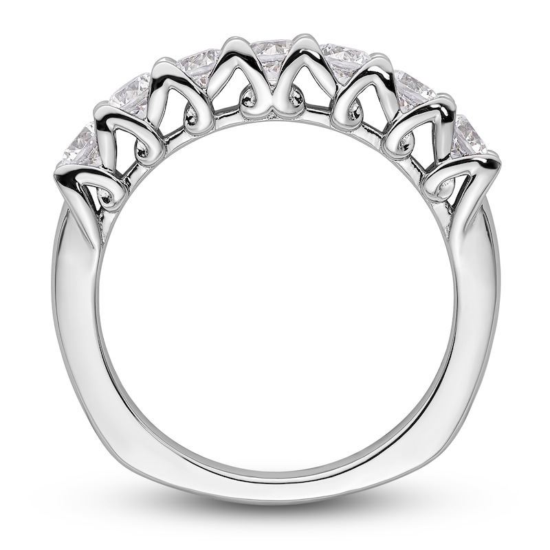 Main Image 2 of Diamond Anniversary Ring 1 ct tw Round 18K White Gold