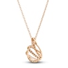 Thumbnail Image 3 of Le Vian Wrapped In Chocolate Diamond Necklace 3/8 ct tw Round 14K Strawberry Gold 19&quot;