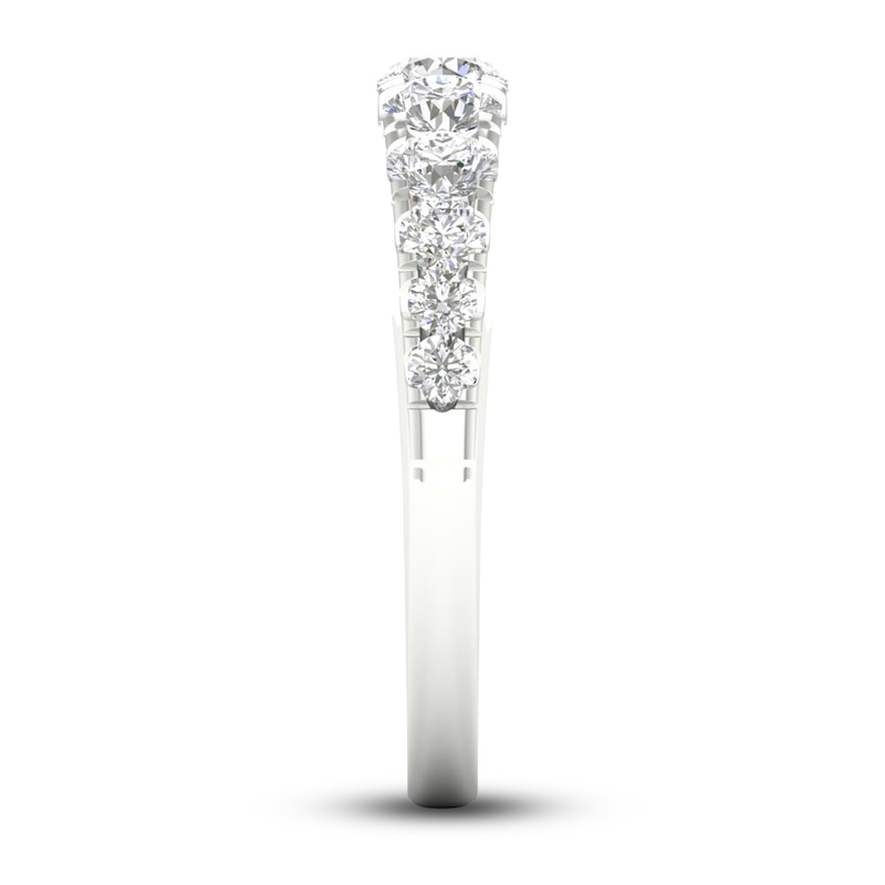 Graduated Diamond Anniversary Band 1 ct tw Round 14K White Gold