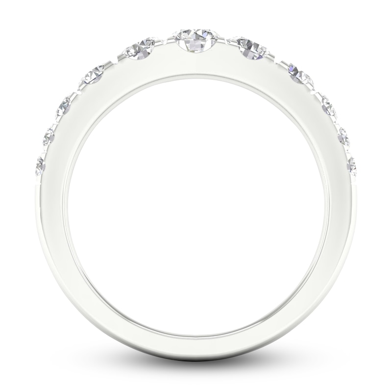 Graduated Diamond Anniversary Band 1 ct tw Round 14K White Gold