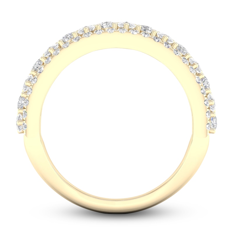 Main Image 4 of Diamond Anniversary Band 1 ct tw Pear/Round 14K Yellow Gold