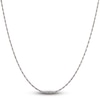 Thumbnail Image 2 of Diamond-Cut Solid Rope Necklace 14K White Gold 18&quot; 1.18mm