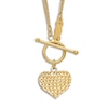 Thumbnail Image 1 of Triple Strand Heart Necklace 14K Yellow Gold 18&quot;