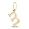 Thumbnail Image 2 of Initial M Necklace Charm Diamond Accents 10K Yellow Gold