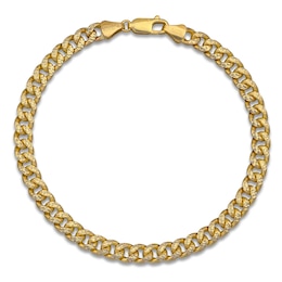 Men's Diamond-Cut Curb Link Necklace 14K Yellow Gold 24&quot; 5.35mm