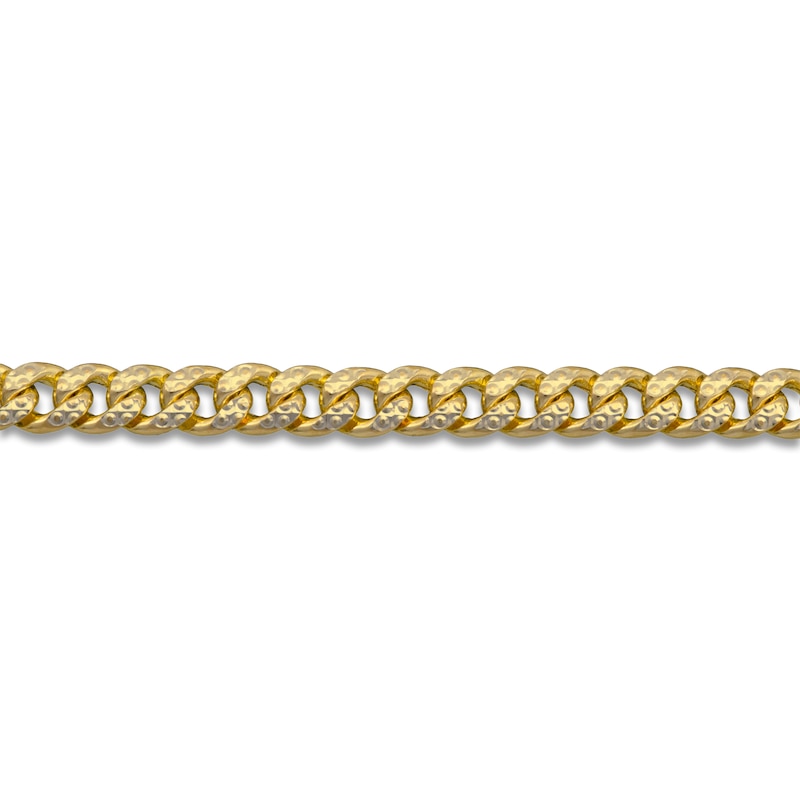 Main Image 3 of Men's Diamond-Cut Curb Link Necklace 14K Yellow Gold 24&quot; 5.35mm