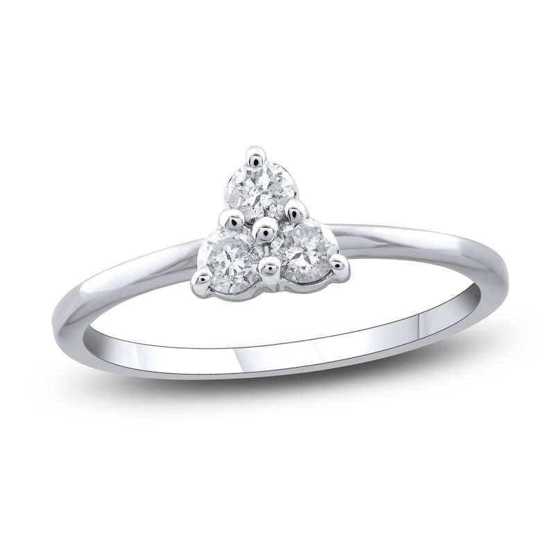 Main Image 1 of Diamond 3-Stone Ring 1/4 ct tw 10K White Gold