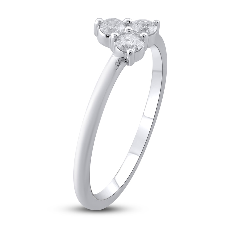 Main Image 2 of Diamond 3-Stone Ring 1/4 ct tw 10K White Gold