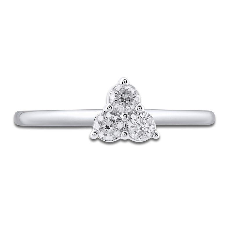 Main Image 3 of Diamond 3-Stone Ring 1/4 ct tw 10K White Gold