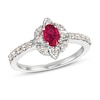 Thumbnail Image 0 of Le Vian Oval-Cut Natural Ruby Ring 1/3 ct tw Diamonds 14K Vanilla Gold