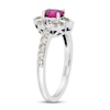 Thumbnail Image 1 of Le Vian Oval-Cut Natural Ruby Ring 1/3 ct tw Diamonds 14K Vanilla Gold