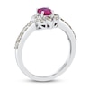 Thumbnail Image 2 of Le Vian Oval-Cut Natural Ruby Ring 1/3 ct tw Diamonds 14K Vanilla Gold