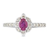 Thumbnail Image 3 of Le Vian Oval-Cut Natural Ruby Ring 1/3 ct tw Diamonds 14K Vanilla Gold