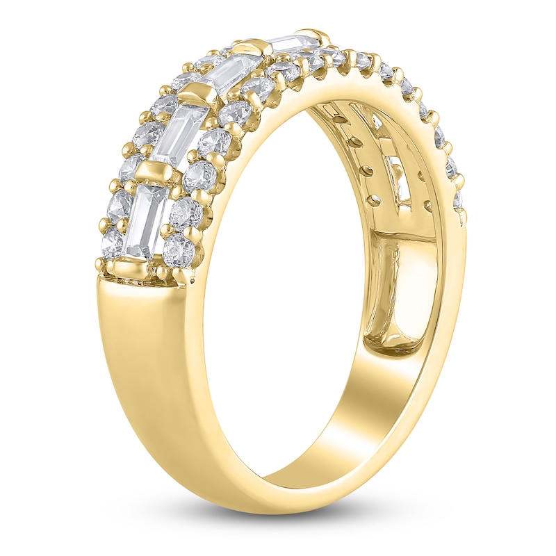 Main Image 2 of Baguette & Round -Cut Diamond Ring 1-1/8 ct tw 14K Yellow Gold