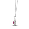 Thumbnail Image 1 of Le Vian Oval-Cut Natural Ruby Necklace 1/6 ct tw Diamonds 14K Vanilla Gold