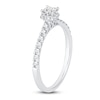 Thumbnail Image 2 of Princess & Round-Cut Diamond Engagement Ring 3/8 ct tw 14K White Gold