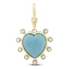 Thumbnail Image 1 of Charm'd by Lulu Frost Natural Turquoise and Freshwater Cultured Pearl Love Infinity Heart Charm 10K Yellow Gold